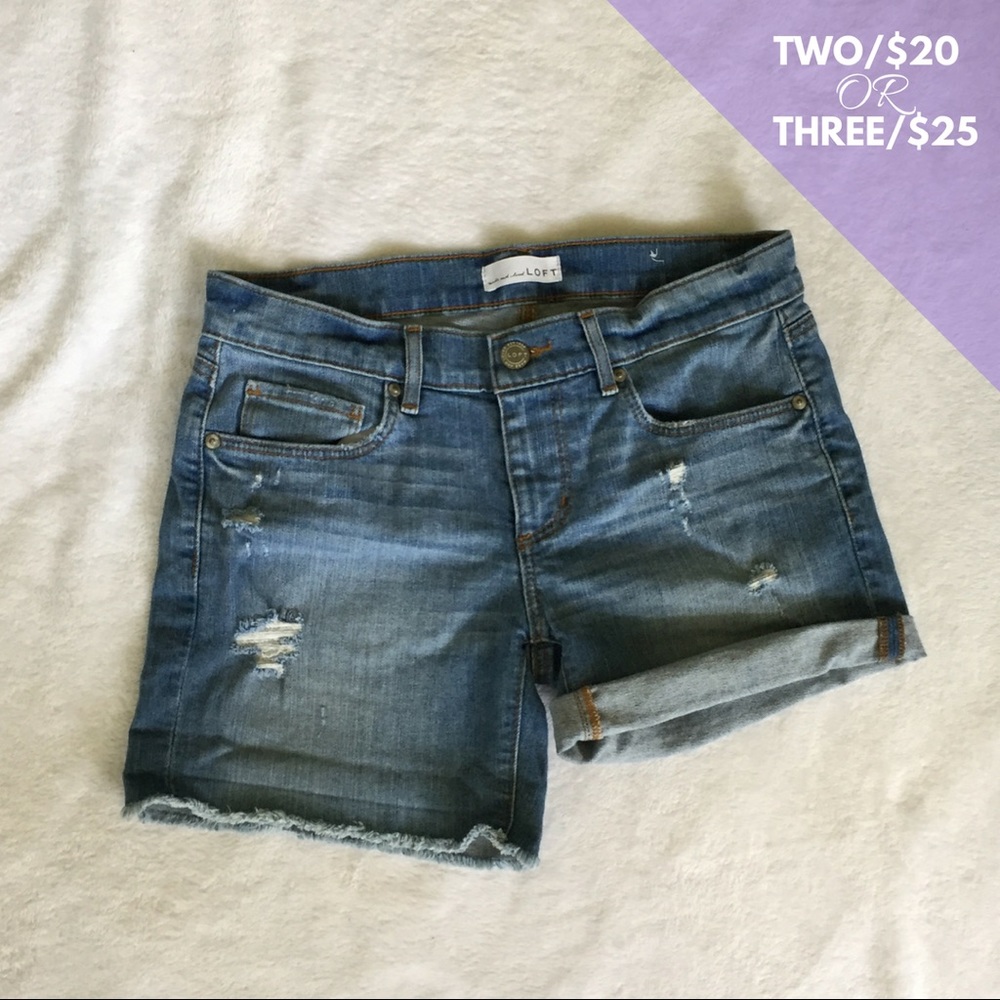 LOFT Distressed Shorts